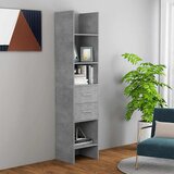 Ormarić za knjige boja betona 40x35x180 cm konstruirano drvo | shoptok.hr