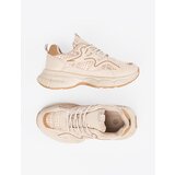Shelvt Light beige women's platform sneakers | Shoptok.si