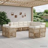  Set vanjskih sofa Prirodna i krema bijela Poliester | shoptok.hr