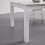 Bessagi Home jedilna miza lena, bela, 2 predala | Shoptok.si