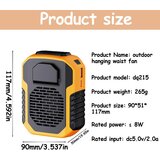 Venisymlis Prenosni Vratni Ventilator Z Nastavljivim Trakom (Oranžen), Primeren Za Notranjo In Zunanjo Uporabo, (22070291) | Shoptok.si