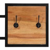 Zidni stalak za kapute 90 x 1 x 35 cm od drva bagrema i željeza | shoptok.hr