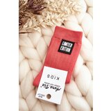 Kesi Children's Smooth Socks with Pink Applique | shoptok.hr