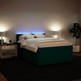  Krevet s oprugama i madracem tamnozeleni 140x190 cm baršunasti | shoptok.hr