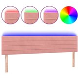  Posteljno vzglavje roza 200x5x78/88 cm žamet | Shoptok.si