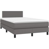 Krevet s oprugama i madracem LED sivi 120x190 cm umjetna koža | Eponuda.com