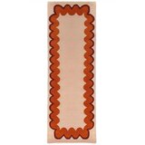 Flair Rugs Oranžen/v naravni barvi ročno tkan volnen tekač 80x230 cm Wiggle Wool – u