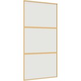  Drsna vrata zlata 102,5x205 cm mat ESG steklo in aluminij, (20983222) | Shoptok.si