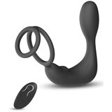 Adam i Eva Masažer prostate 4-u-1 sa prstenom i daljinskim, Crni Cene