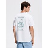 Reserved Regular pamučna majica kratkih rukava - krem | shoptok.hr