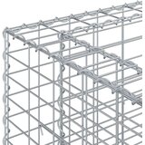  Gabionska dvignjena postelja 2 pcs srebrna 330 x 50 x 80 cm, (5000218356) | Shoptok.si