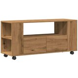 vidaXL TV omarica s kolesi artisan hrast 102x34,5x43 cm inženirski les | Shoptok.si