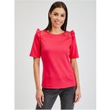 Orsay Dark pink Women's T-shirt with Neckline - Women Cijene