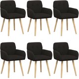 vidaXL Trpezarijske stolice 6 kom. Bouclé Crna 59 x 57 x 85 cm - Crna 6 Cijene