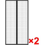  Mreža protiv insekata magnetom 2 kom 210 x 100 cm Crna | shoptok.hr