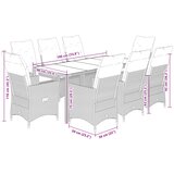  9-dijelni vrtni blagovaonski set sivi od poliratana Siva 190 x 90 x 75 cm | shoptok.hr