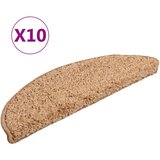  Prostirke za stepenice 10 kom 56x17x3 cm bež poluokrugle | shoptok.hr