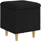  Otoman za pohranu s jastukom Crna 40 x 40 x 45 cm tkanina | shoptok.hr