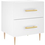Maison Chic Nočna omarica - Nočna miza bela 40x35x47,5 cm inženirski les, (21689809) | Shoptok.si
