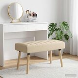  Klupa s utorima Krem 80 x 40 x 46 cm Tkanina | Eponuda.com
