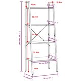  Samostojeće police s 5 razine tamnosmeđe i crne 56x35x140 cm | shoptok.hr