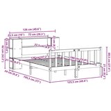 vidaXL Knjižna postelja brez vzmetnice 120x190 cm trdna borovina | Shoptok.si