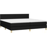 Krevet s oprugama i madracem crni 200x200 cm od tkanine | shoptok.hr