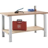 LISTA Modulna delovna miza, višina 740 - 1090 mm, z odlagalno polico, širina 1500 mm | Shoptok.si