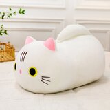 Plišana igračka mačak sa mekanim repom 40cm - bijela | shoptok.hr
