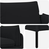 SOFA za 3 osobe Crna 222 x 81 x 89 cm Baršun | shoptok.hr