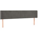  Posteljno vzglavje temno sivo 163x16x78/88 cm žamet, (20793971) | Shoptok.si