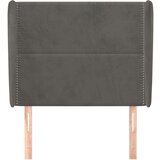  Vzglavje z ušesi temno sivo 93x23x118/128 cm žamet, (20932856) | Shoptok.si
