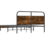  Okvir kreveta bez madraca dimljena boja hrasta 150x200cm drveni | shoptok.hr