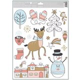  Zimske in božične okenske nalepke z motivom 42 x 30 cm - različne | Shoptok.si