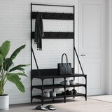 vidaXL Regal za oblačila s prostorom za čevlje črn 100x40x184 cm Cene