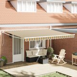 vidaXL Avtomatska zložljiva tenda Zeleno in Rumena 450x300 cm, Tenda za zamenjavo tkanine za okvir 4,5x3 m Zeleno in Rumena Cene