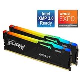 Kingston fury beast rgb 32GB kit (2x16GB) DDR5-5600 dimm PC5-38400 CL36, 1.25V Cene