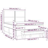 S oprugama i madracem svjetlosivi 140x190 cm od tkanine | shoptok.hr