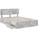 vidaXL Okvir za krevet s ladicama Betonski sivi 150 x 200 cm | shoptok.hr