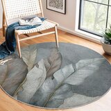 Mila Home zelena/siva pralna okrogla preproga ø 80 cm dusty leaves – | Shoptok.si