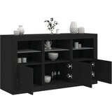 vidaXL Komoda z LED lučkami črna 123x37x67 cm Cene