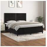 vidaXL Krevet s oprugama i madracem crni 180x200 cm baršunasti | shoptok.hr