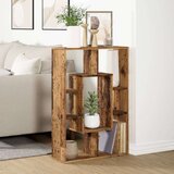 vidaXL Knjižna omara starinski les 63x20x90 cm inženirski les | Shoptok.si