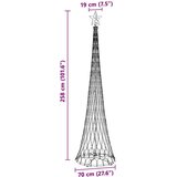vidaXL LED božićno drvce Šareni 138.5 x 138.5 x 399 cm Metal | shoptok.hr