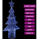  Božićno drvce s 240 LED svjetlima Plava 180 cm Akril | Eponuda.com