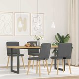 vidaXL Jedilni stoli 4 kosi temno sivo blago | Shoptok.si