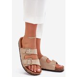 Boto Women's Slip-On Sandals On Cork Sole Gold Cortina | Shoptok.si
