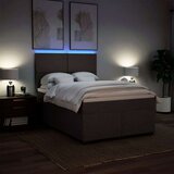 vidaXL Box spring postelja z vzmetnico temno rjava 140x200 cm blago | Shoptok.si
