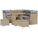  Vrtna sedežna garnitura z blazino 8 pcs bež in svetlo siva, (5000133901) | Shoptok.si