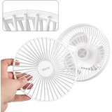 LED Punjivi stoni ventilator sa LED osvetljenjem LED/2W/5V USB 2400 mAh bela | Eponuda.com